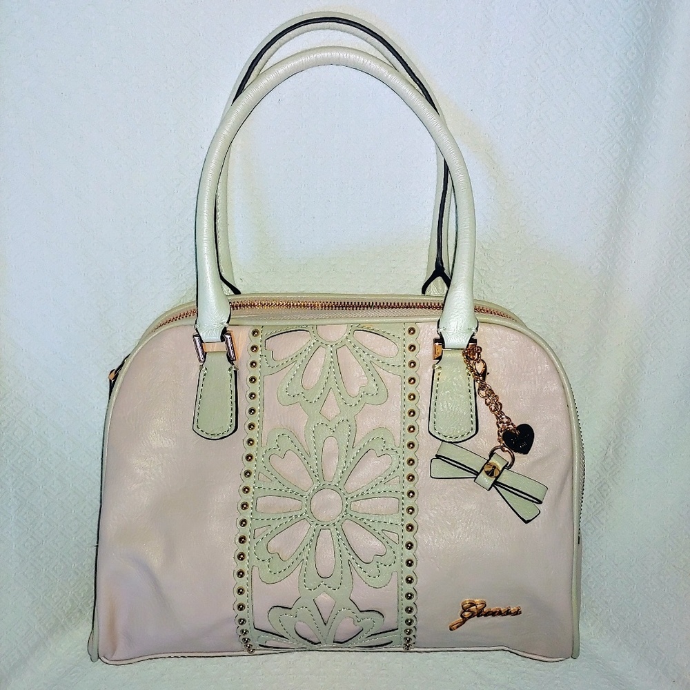 Guess Floren Pink Purse With Flowers